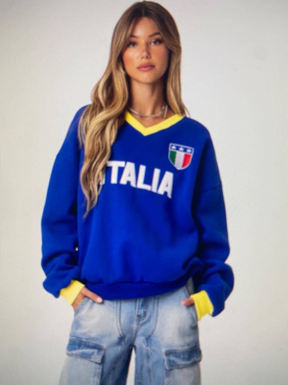 NWT Italy Oversized Sweatshirt Sz M